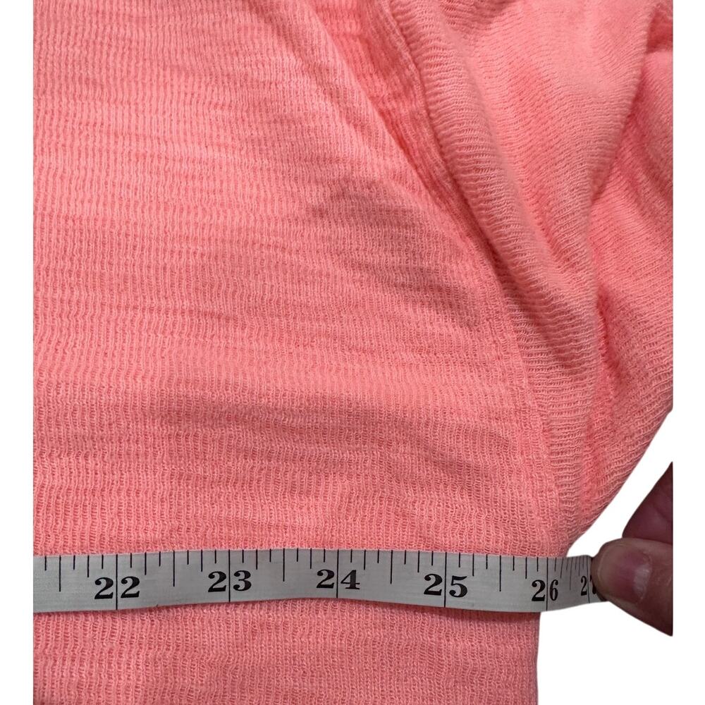 Aerie Happy Henley Oversized Everyday Polo Sweatshirt NWOT Bright Coral Pink, L - Picture 5 of 7